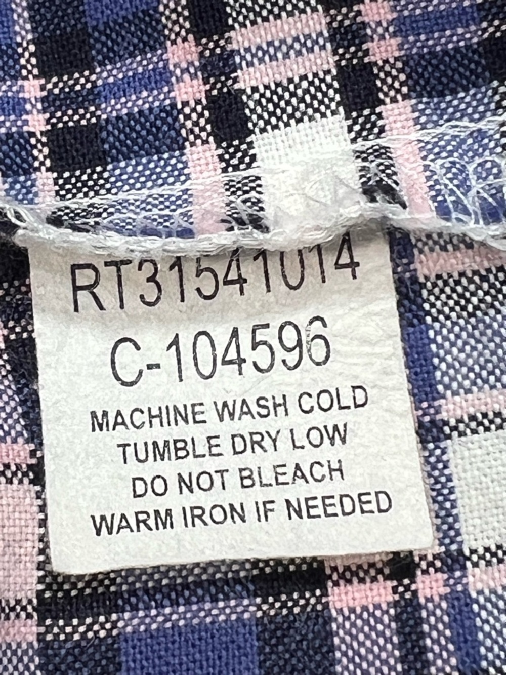 Rockies Vintage Plaid Button Down Shirt Blue White Pink Womens size XXL Cotton - Picture 9 of 9